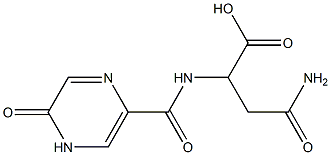 3-carbamoyl-2-[(5-oxo-4,5-dihydropyrazin-2-yl)formamido]propanoic acid 结构式