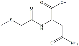 3-carbamoyl-2-[2-(methylsulfanyl)acetamido]propanoic acid 结构式