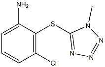 3-chloro-2-[(1-methyl-1H-1,2,3,4-tetrazol-5-yl)sulfanyl]aniline 结构式