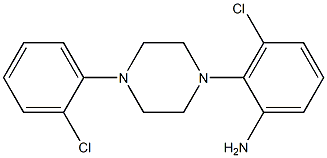 3-chloro-2-[4-(2-chlorophenyl)piperazin-1-yl]aniline 结构式