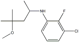 3-chloro-2-fluoro-N-(4-methoxy-4-methylpentan-2-yl)aniline 结构式