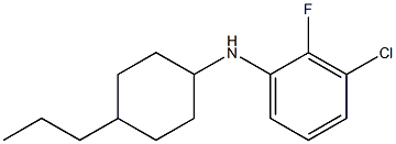 3-chloro-2-fluoro-N-(4-propylcyclohexyl)aniline 结构式