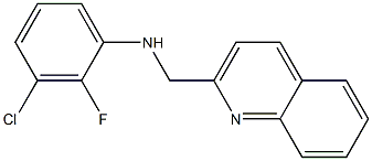 3-chloro-2-fluoro-N-(quinolin-2-ylmethyl)aniline 结构式
