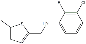 3-chloro-2-fluoro-N-[(5-methylthiophen-2-yl)methyl]aniline 结构式