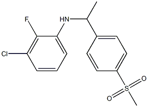 3-chloro-2-fluoro-N-[1-(4-methanesulfonylphenyl)ethyl]aniline 结构式