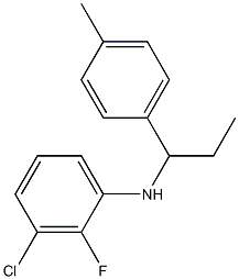 3-chloro-2-fluoro-N-[1-(4-methylphenyl)propyl]aniline 结构式