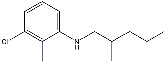 3-chloro-2-methyl-N-(2-methylpentyl)aniline 结构式