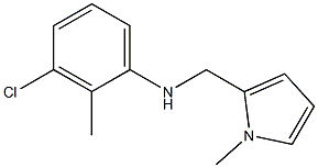 3-chloro-2-methyl-N-[(1-methyl-1H-pyrrol-2-yl)methyl]aniline 结构式