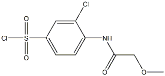 3-chloro-4-(2-methoxyacetamido)benzene-1-sulfonyl chloride 结构式