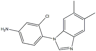 3-chloro-4-(5,6-dimethyl-1H-1,3-benzodiazol-1-yl)aniline 结构式