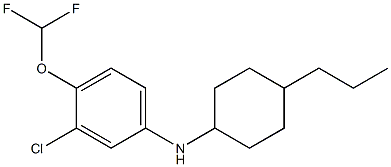 3-chloro-4-(difluoromethoxy)-N-(4-propylcyclohexyl)aniline 结构式