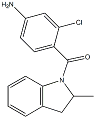 3-chloro-4-[(2-methyl-2,3-dihydro-1H-indol-1-yl)carbonyl]aniline 结构式