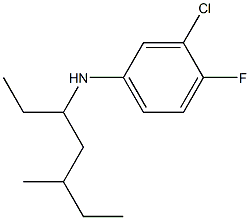 3-chloro-4-fluoro-N-(5-methylheptan-3-yl)aniline 结构式