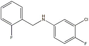 3-chloro-4-fluoro-N-[(2-fluorophenyl)methyl]aniline 结构式