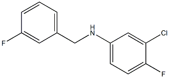 3-chloro-4-fluoro-N-[(3-fluorophenyl)methyl]aniline 结构式