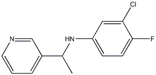 3-chloro-4-fluoro-N-[1-(pyridin-3-yl)ethyl]aniline 结构式