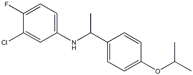 3-chloro-4-fluoro-N-{1-[4-(propan-2-yloxy)phenyl]ethyl}aniline 结构式