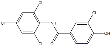 3-chloro-4-hydroxy-N-(2,4,6-trichlorophenyl)benzamide 结构式