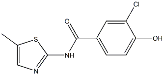 3-chloro-4-hydroxy-N-(5-methyl-1,3-thiazol-2-yl)benzamide 结构式