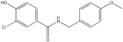 3-chloro-4-hydroxy-N-[(4-methoxyphenyl)methyl]benzamide 结构式