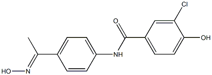3-chloro-4-hydroxy-N-{4-[1-(hydroxyimino)ethyl]phenyl}benzamide 结构式