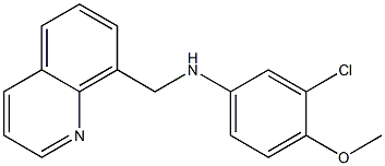 3-chloro-4-methoxy-N-(quinolin-8-ylmethyl)aniline 结构式