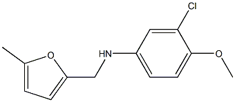 3-chloro-4-methoxy-N-[(5-methylfuran-2-yl)methyl]aniline 结构式