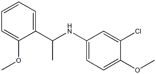 3-chloro-4-methoxy-N-[1-(2-methoxyphenyl)ethyl]aniline 结构式