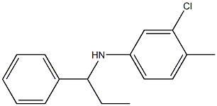 3-chloro-4-methyl-N-(1-phenylpropyl)aniline 结构式