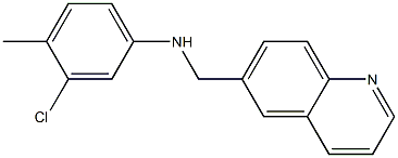 3-chloro-4-methyl-N-(quinolin-6-ylmethyl)aniline 结构式