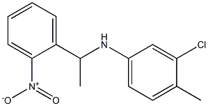 3-chloro-4-methyl-N-[1-(2-nitrophenyl)ethyl]aniline 结构式