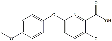 3-chloro-6-(4-methoxyphenoxy)pyridine-2-carboxylic acid 结构式