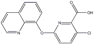 3-chloro-6-(quinolin-8-yloxy)pyridine-2-carboxylic acid 结构式
