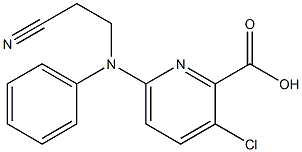 3-chloro-6-[(2-cyanoethyl)(phenyl)amino]pyridine-2-carboxylic acid 结构式