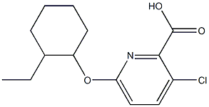 3-chloro-6-[(2-ethylcyclohexyl)oxy]pyridine-2-carboxylic acid 结构式