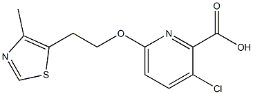 3-chloro-6-[2-(4-methyl-1,3-thiazol-5-yl)ethoxy]pyridine-2-carboxylic acid 结构式