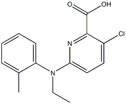 3-chloro-6-[ethyl(2-methylphenyl)amino]pyridine-2-carboxylic acid 结构式