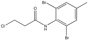 3-chloro-N-(2,6-dibromo-4-methylphenyl)propanamide 结构式