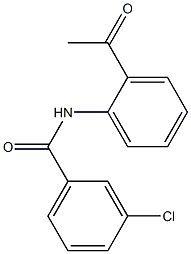 3-chloro-N-(2-acetylphenyl)benzamide 结构式