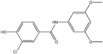 3-chloro-N-(3,5-dimethoxyphenyl)-4-hydroxybenzamide 结构式