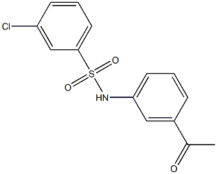 3-chloro-N-(3-acetylphenyl)benzene-1-sulfonamide 结构式