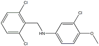 3-chloro-N-[(2,6-dichlorophenyl)methyl]-4-methoxyaniline 结构式