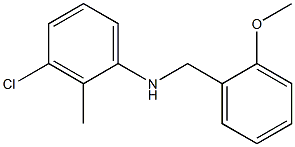 3-chloro-N-[(2-methoxyphenyl)methyl]-2-methylaniline 结构式