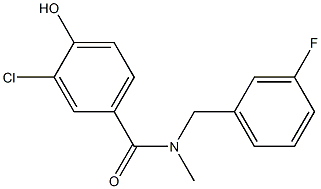 3-chloro-N-[(3-fluorophenyl)methyl]-4-hydroxy-N-methylbenzamide 结构式