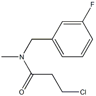 3-chloro-N-[(3-fluorophenyl)methyl]-N-methylpropanamide 结构式