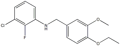 3-chloro-N-[(4-ethoxy-3-methoxyphenyl)methyl]-2-fluoroaniline 结构式