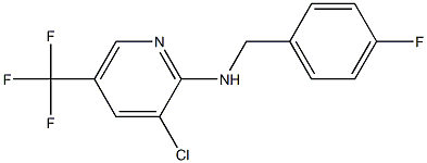 3-chloro-N-[(4-fluorophenyl)methyl]-5-(trifluoromethyl)pyridin-2-amine 结构式