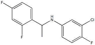 3-chloro-N-[1-(2,4-difluorophenyl)ethyl]-4-fluoroaniline 结构式