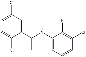 3-chloro-N-[1-(2,5-dichlorophenyl)ethyl]-2-fluoroaniline 结构式