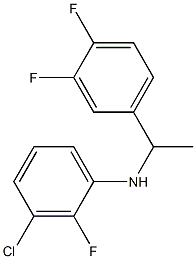 3-chloro-N-[1-(3,4-difluorophenyl)ethyl]-2-fluoroaniline 结构式